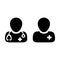 Doctors icon male persons profile avatar for medical consultation in glyph pictogram