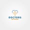 Doctors network Vector logo design Template