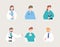 Doctors and nurses, portrait nurses physicians staff group medical