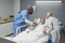 Doctors resuscitating the patient