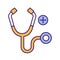 Doctors stethoscope Vector Icon easily modify.