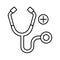 Doctors stethoscope Vector Icon easily modify.