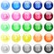 Document accepted icons in color glossy buttons