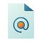 Document attachment email file single isolated icon with smooth style