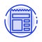 Document, Basic, Ui, Bank Blue Dotted Line Line Icon