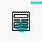 Document, Basic, Ui, Picture turquoise highlight circle point Vector icon