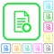 Document certificate vivid colored flat icons icons