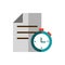 Document chronometer business strategy icon