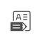 Document or contract writing glyph icon