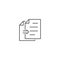 Document copy, duplicate. Vector icon outline template