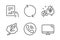 Document, Copyright chat and Call center icons set. Idea, Refresh and Computer signs. Vector
