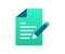 Document create write single isolated icon with gradient style