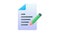 Document create write single isolated icon with smooth style