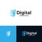 Document digitalization service abstract logo concept, document to digital converter icon. Vector isolated Logo templete