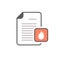 Document file fire flame page icon