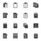 Document file folders vector icons set