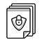 Document file lock locked page icon