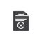 Document file reject vector icon