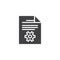 Document file settings vector icon