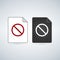 Document file vector icon with forbid sign. flat sign for mobile concept and web design. Paper doc simple solid icon. Symbol, logo