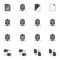 Document files vector icons set