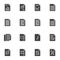 Document files vector icons set