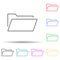 Document folder multi color set icon. Simple thin line, outline vector of web icons for ui and ux, website or mobile application