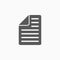 Document icon, file, data, letter, note