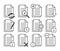 Document icons. Electronic documents icons. Paper icons