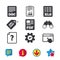 Document icons. XLS, PDF file signs.