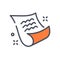 Document orange icon