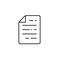 Document page line icon