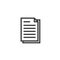 Document paper outline icon. isolated note paper icon in thin line style for graphic and web design. Simple flat symbol Pixel Perf