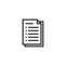 Document paper outline icon. isolated note paper icon in thin line style for graphic and web design. Simple flat symbol Pixel Perf