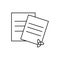 Document, papers. Illustration vector icon