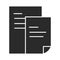 Document papers information read silhouette icon style