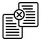 Document patent icon outline vector. Law copyright