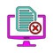 Document processing on computer icon