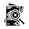 document reject glyph icon  illustration