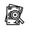 document reject line icon  illustration