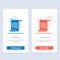 Document, Report, Note, Paper, Guidelines  Blue and Red Download and Buy Now web Widget Card Template