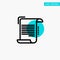 Document, Report, Note, Paper, Guidelines turquoise highlight circle point Vector icon