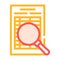 Document research color icon vector isolated illustration