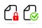 Document security vector icon