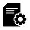 Document setting vector glyph flat icon