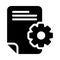 Document setting vector  glyph flat icon