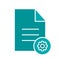 Document settings glyph color icon