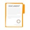 Document sign icon. Document  folder with seal  text. Illustration