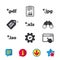 Document signs. File extensions symbols.