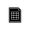 Document, spreadsheet table icon. Signs and symbols can be used for web, logo, mobile app, UI, UX